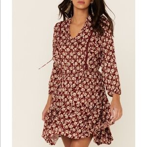 BOG Oak St Floral Long Sleeve Mini Dress Res Sz XS